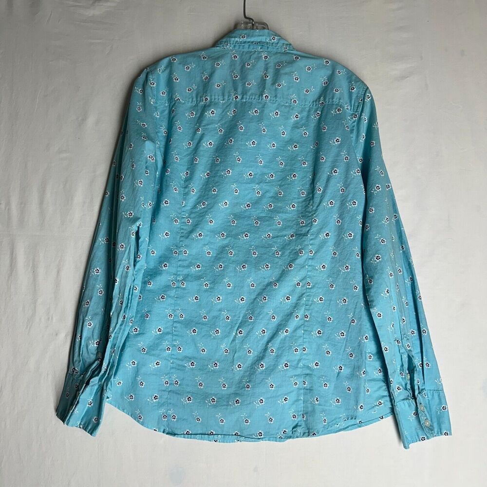 J Crew Re-imagined Classic Fit Womens Button Down Floral Cotton Shirt Size L - Picture 2 of 11